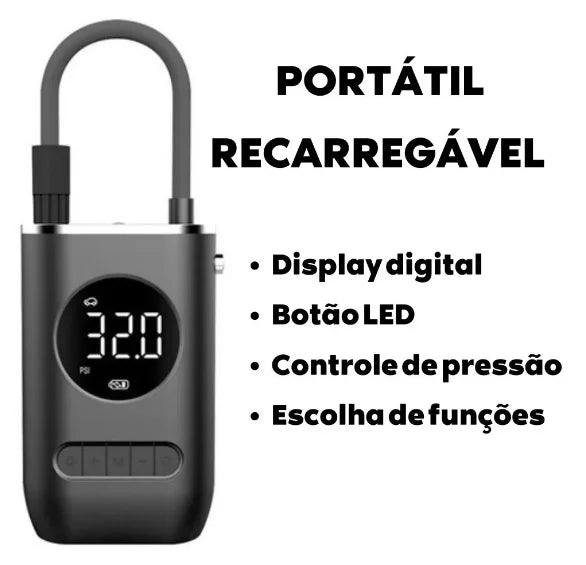 Compressor de Ar Portátil com Calibração Digital